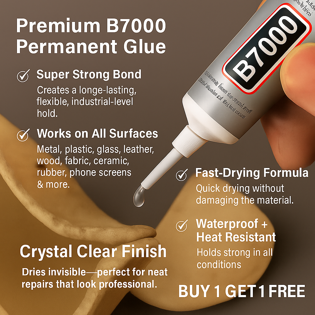 Premium B-7000 Permanent Glue - Buy 1 Get 2 FREE (Pack of 3)