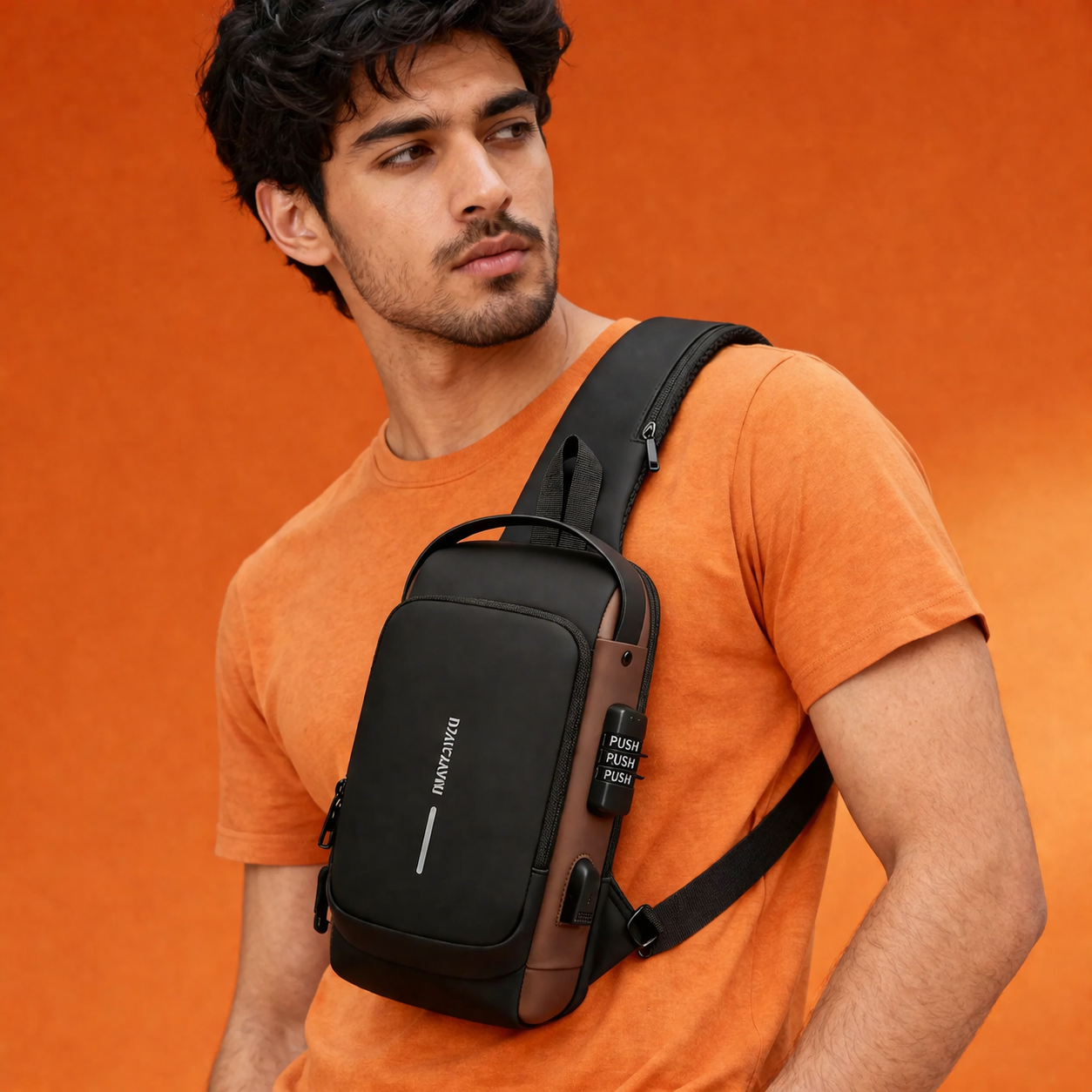 Anti-Theft Crossbody Bag with Built-in USB Charging (Cable Included)