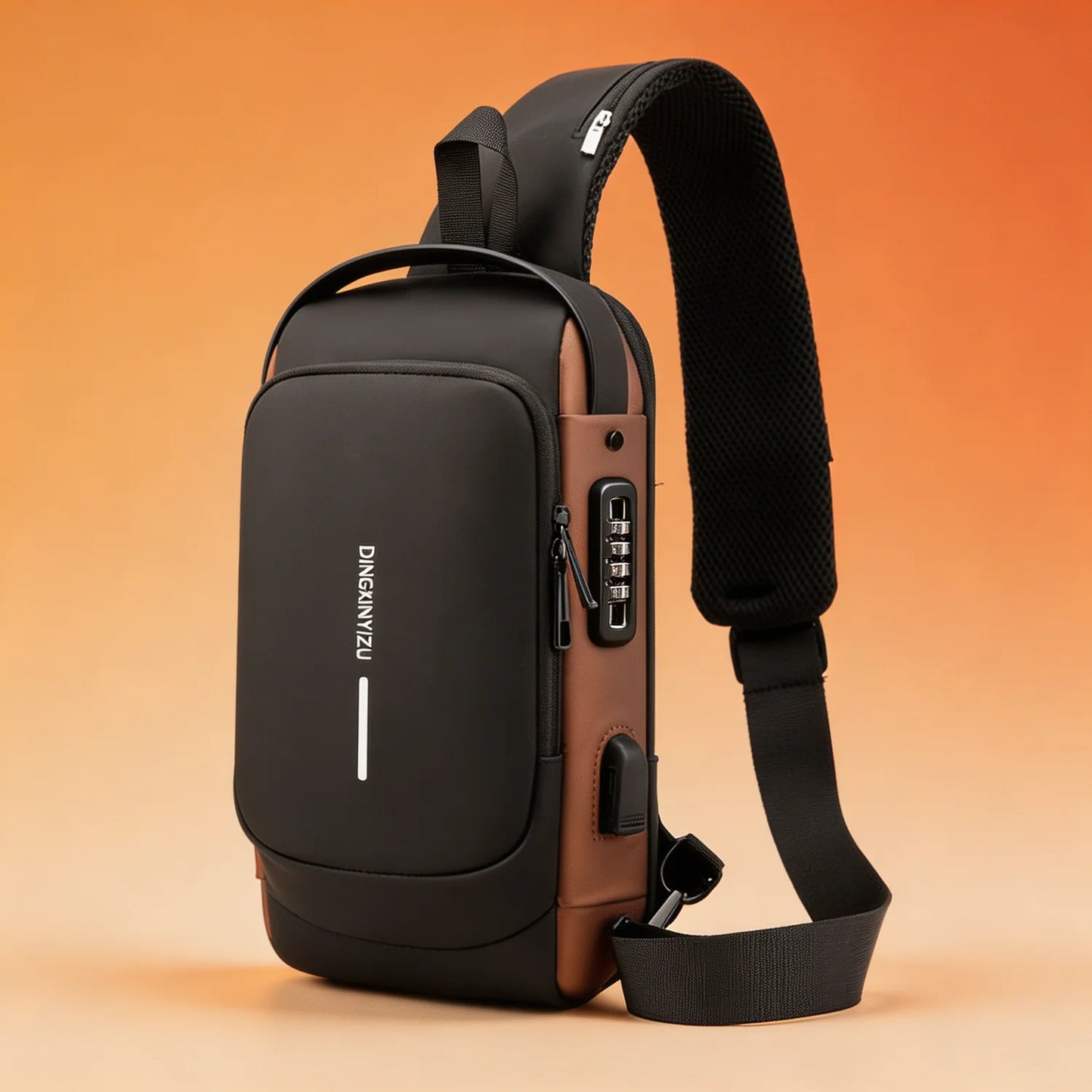 Anti-Theft Crossbody Bag with Built-in USB Charging (Cable Included)