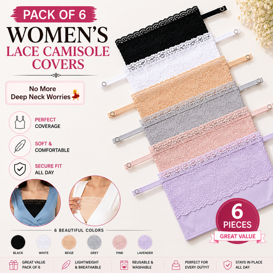 ConfiCover Lace Clip On Camisole Set (Pack of 6)