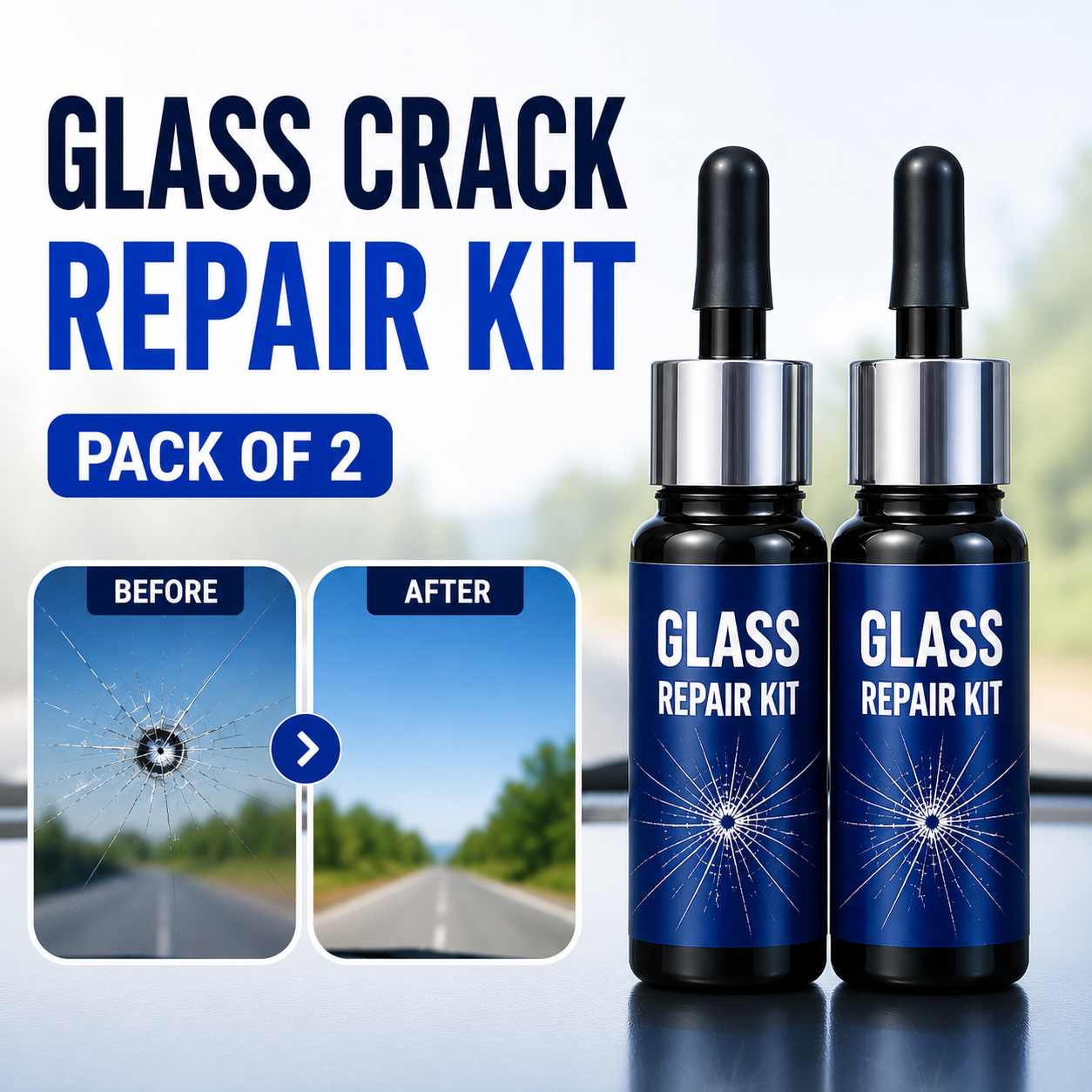 Premium Glass Repair Kit – Pack of 2